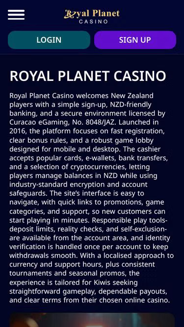 Screenshot of royalplanet.co.nz