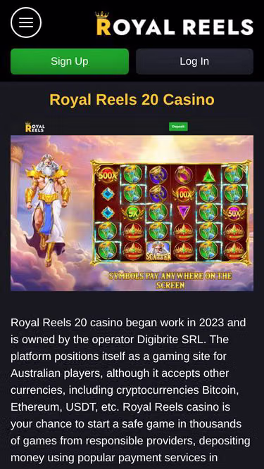 Screenshot of royalreels.city