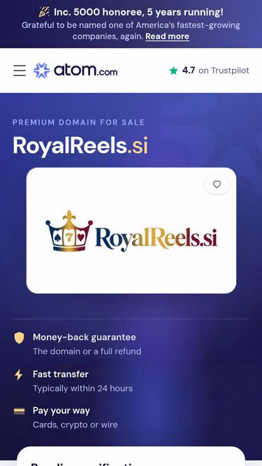 Screenshot of royalreels.si