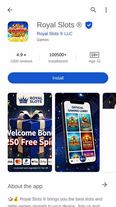 Screenshot of royalslots.shop