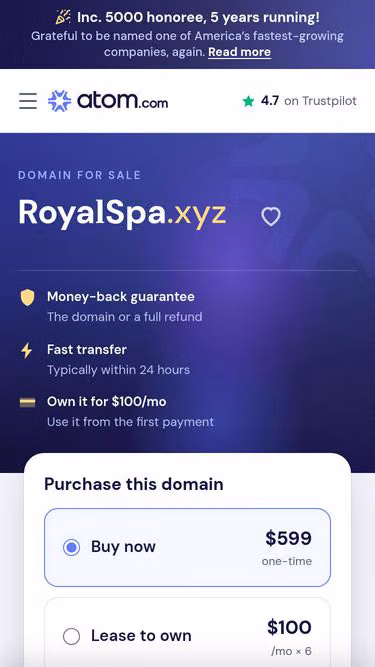Screenshot of royalspa.xyz