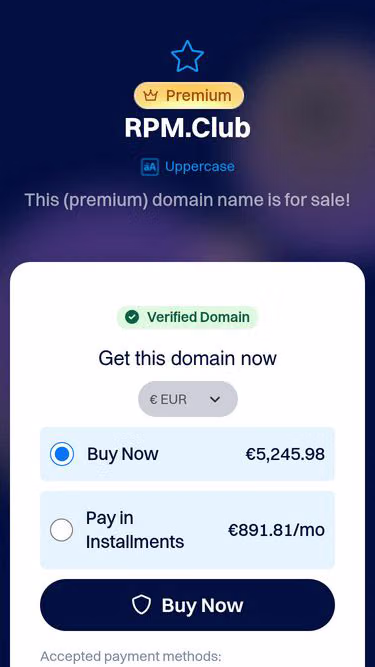 Screenshot of rpm.club