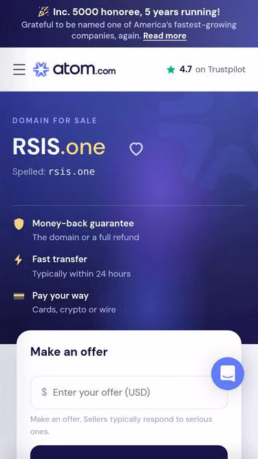 Screenshot of rsis.one