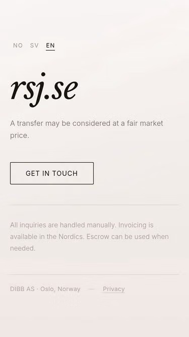 Screenshot of rsj.se