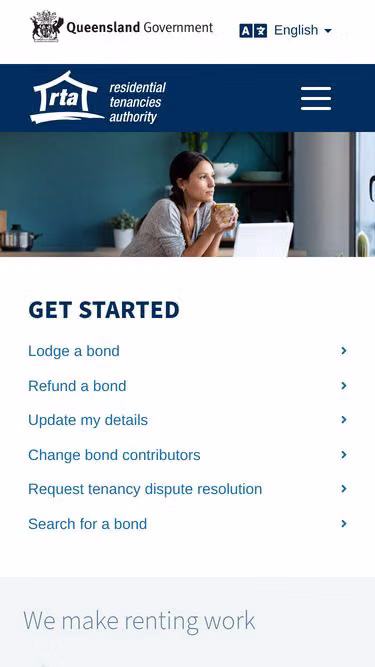 Screenshot of rta.qld.gov.au