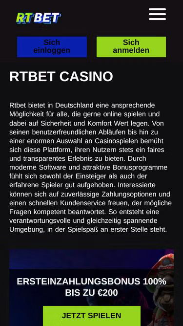 Screenshot of rtbet-casino.de