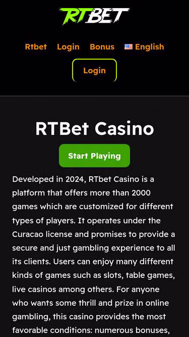 Screenshot of rtbet-casino.net