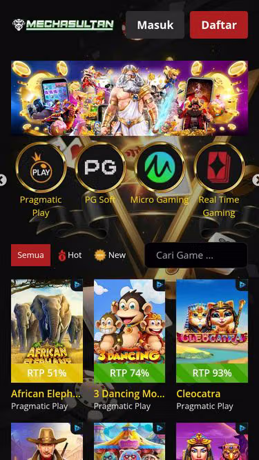 Screenshot of rtpmechasultan.biz