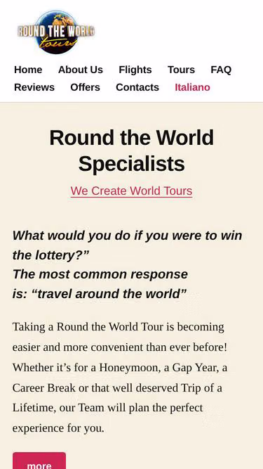 Screenshot of rtw.travel