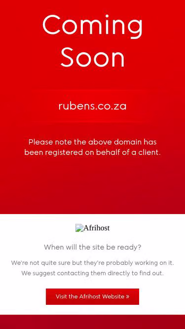 Screenshot of rubens.co.za