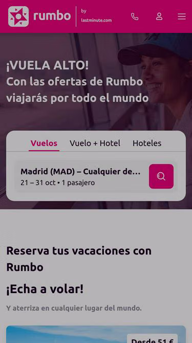Screenshot of rumbo.net
