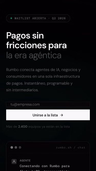 Screenshot of rumbo.sh