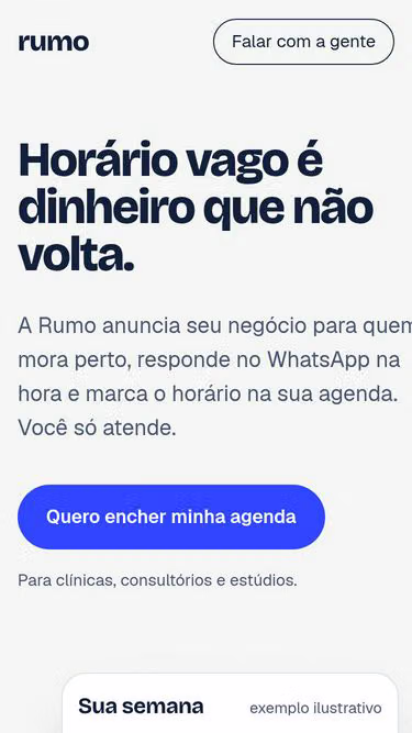 Screenshot of rumo.digital