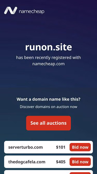 Screenshot of runon.site