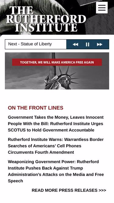 Screenshot of rutherford.org