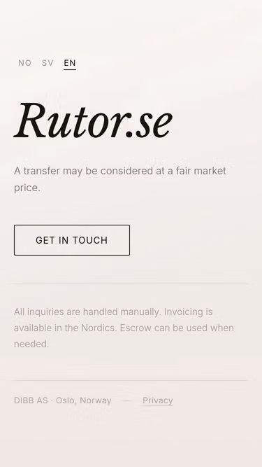 Screenshot of rutor.se