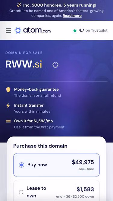 Screenshot of rww.si