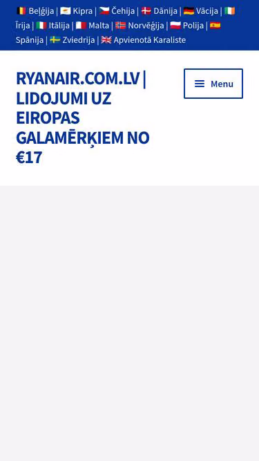 Screenshot of ryanair.com.lv