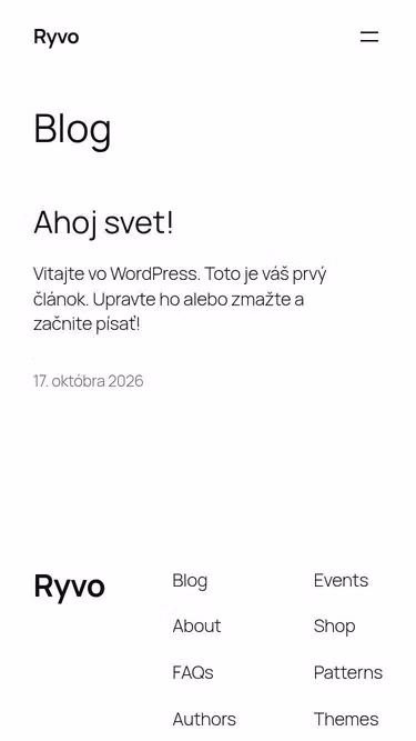 Screenshot of ryvo.sk