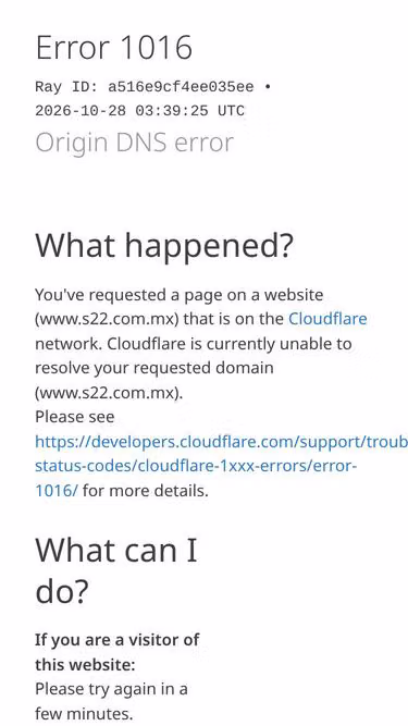 Screenshot of s22.com.mx