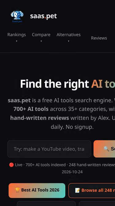 Screenshot of saas.pet