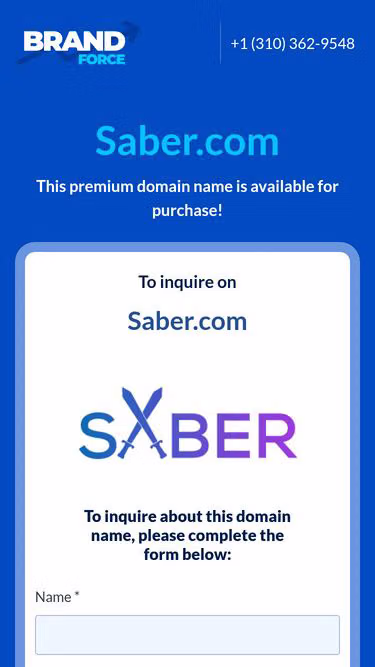 Screenshot of saber.com