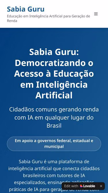 Screenshot of sabia.guru