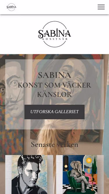 Screenshot of sabina.se