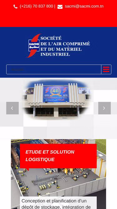 Screenshot of sacmi.com.tn