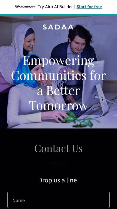 Screenshot of sadaa.org