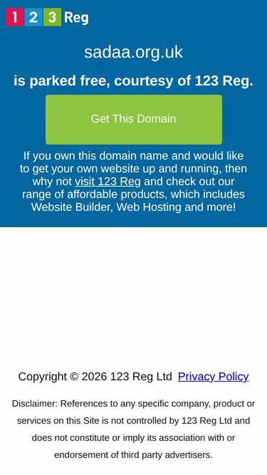 Screenshot of sadaa.org.uk