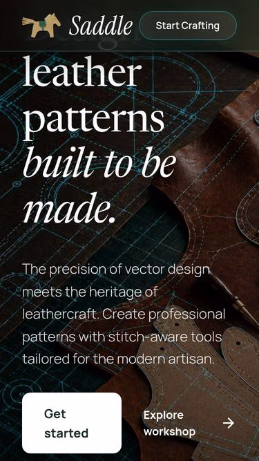 Screenshot of saddle.design