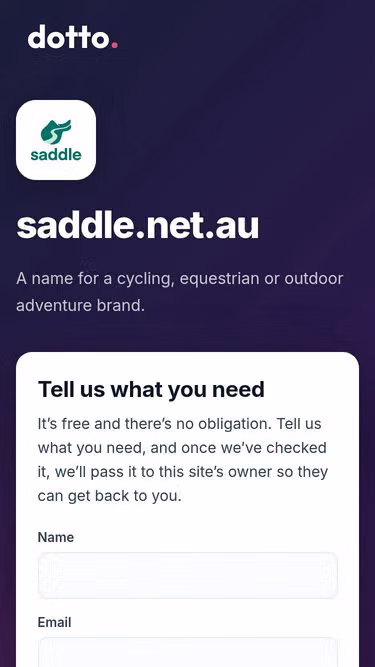 Screenshot of saddle.net.au
