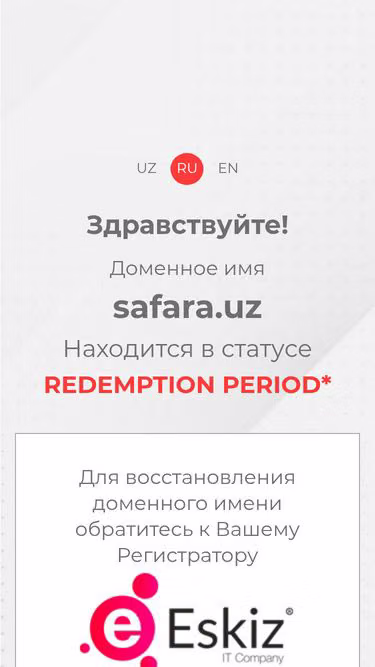 Screenshot of safara.uz