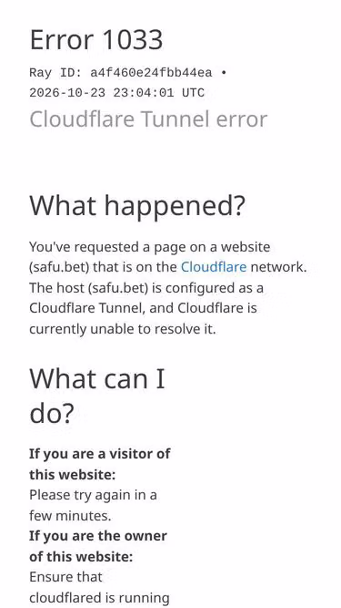 Screenshot of safu.bet