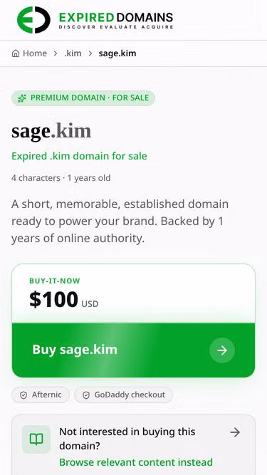 Screenshot of sage.kim