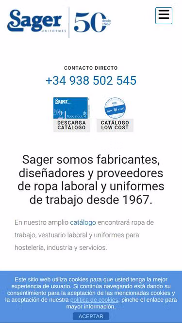 Screenshot of sager.es
