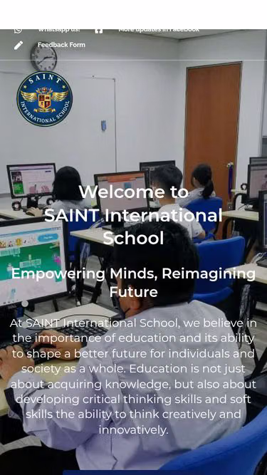 Screenshot of saint.edu.my
