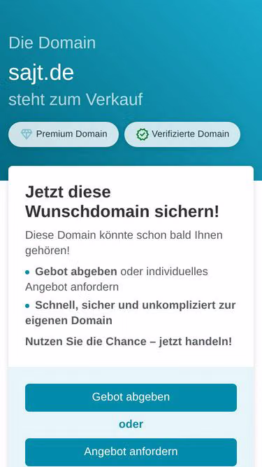 Screenshot of sajt.de