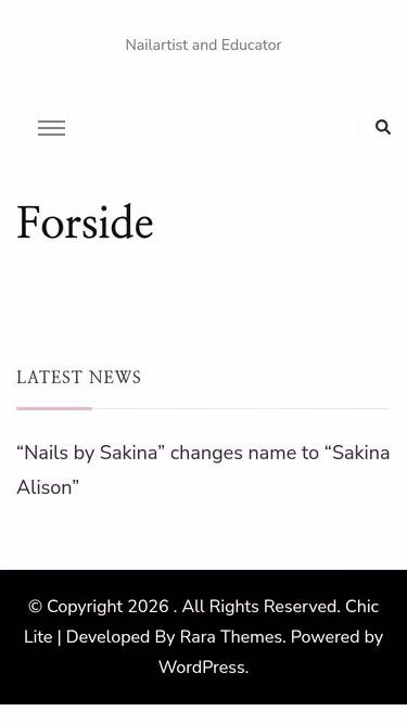 Screenshot of sakina.dk