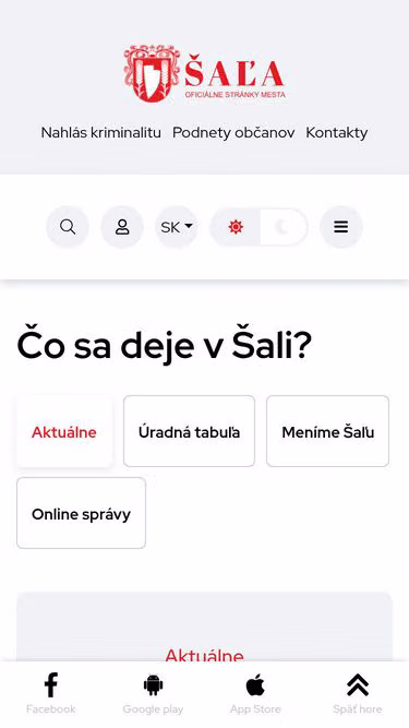 Screenshot of sala.sk