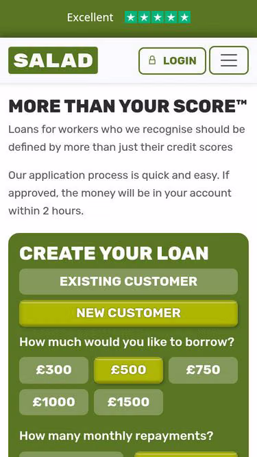 Screenshot of salad.co.uk