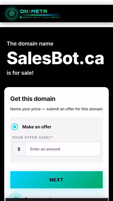 Screenshot of salesbot.ca