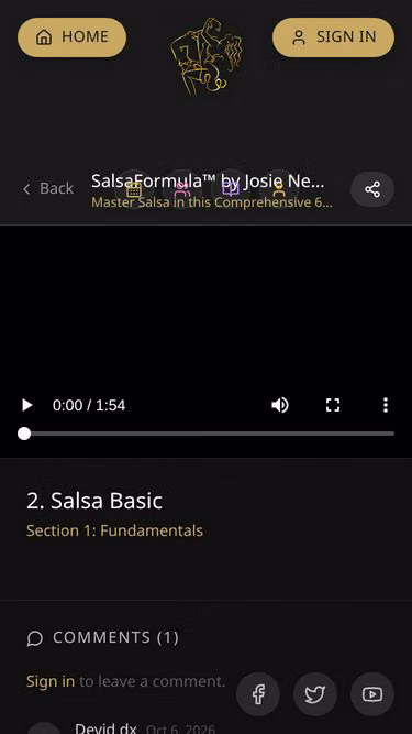 Screenshot of salsa.ca