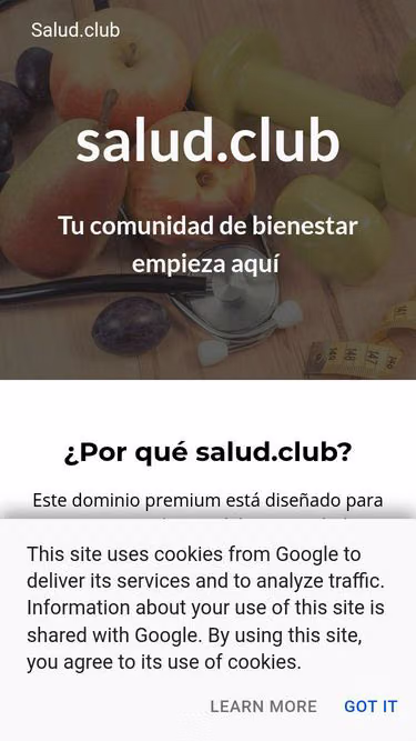 Screenshot of salud.club