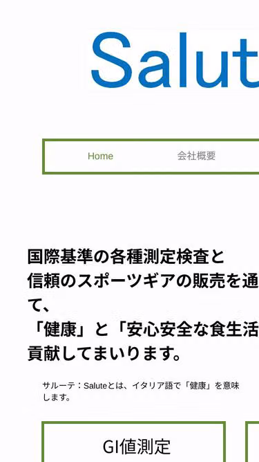 Screenshot of salute.tokyo