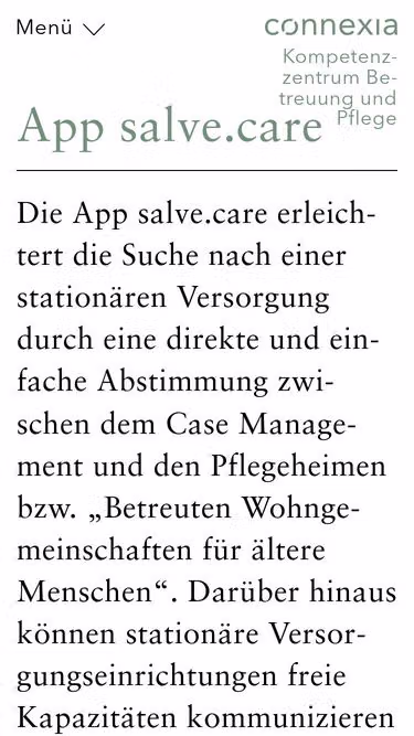 Screenshot of salve.care