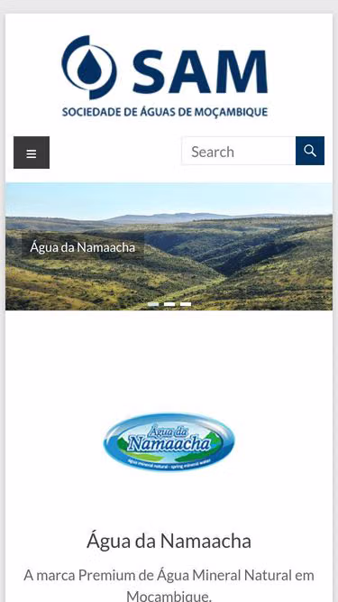 Screenshot of sam.co.mz