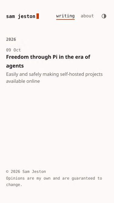 Screenshot of sam.je