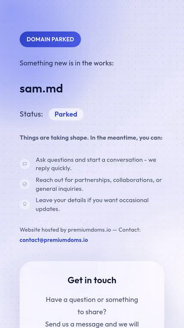 Screenshot of sam.md
